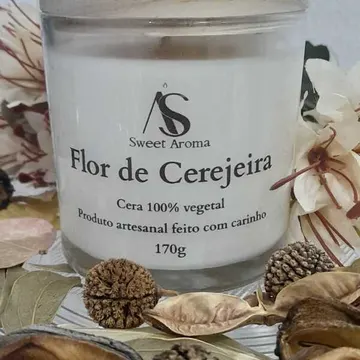 Vela Aromática Flor De Cerejeira Sweet Aromas 170g