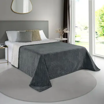 Cobertor Avulso Casal Com Efeito Pele De Carneiro - Chamber Sherpa Grafite - Tekstil