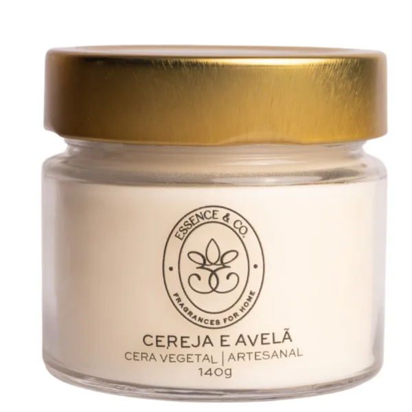 Vela Aromática Perfumada Aroma Cereja E Avelã Clássica 140g - Essence & Co, imagem 1 de 6