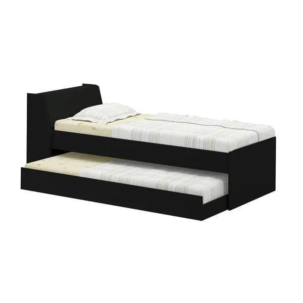 Cama Solteiro Bicama Ditália Bb-28 Preto, imagem 1 de 9