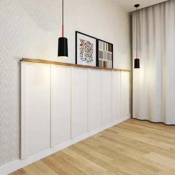 Cabeceira Para Cama Queen Mista Branco Branco/carvalho Mel