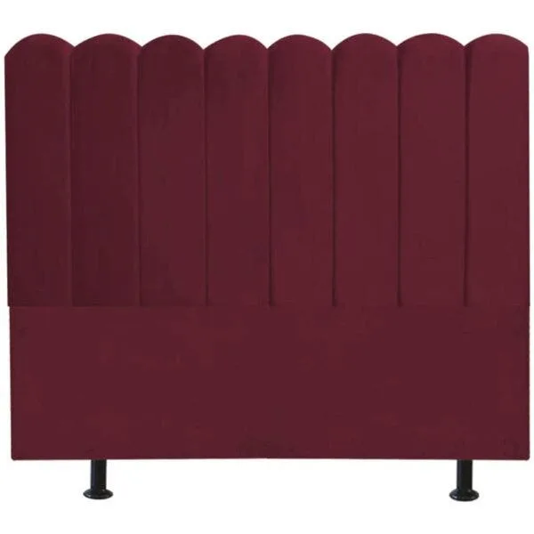 Cabeceira Estofada Cama Box Queen 160 Cm Maitê Suede Bordô, imagem 1 de 5