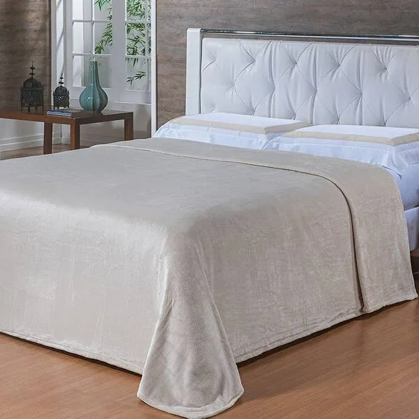 Cobertor Toque De Seda 220 X 240 Marfim Niazitex, imagem 1 de 3