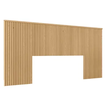 Cabeceira De Madeira Ripada Para Cama De Casal 240 Cm Celine L05 Carvalho - Lyam Decor