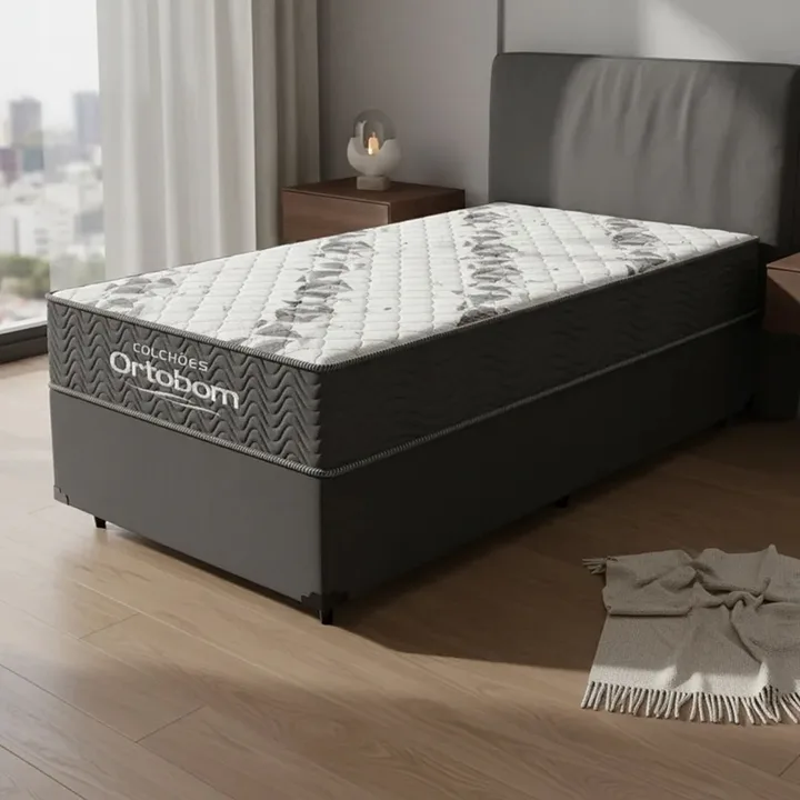 Cama Box + Colchão - Espuma D33 Ortobom Airtech 100 Solteiro, imagem 1 de 5
