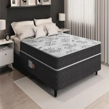 Cama Box Conjugada Ortopedica De Espuma Casal Lucas Home Unique 138 cm