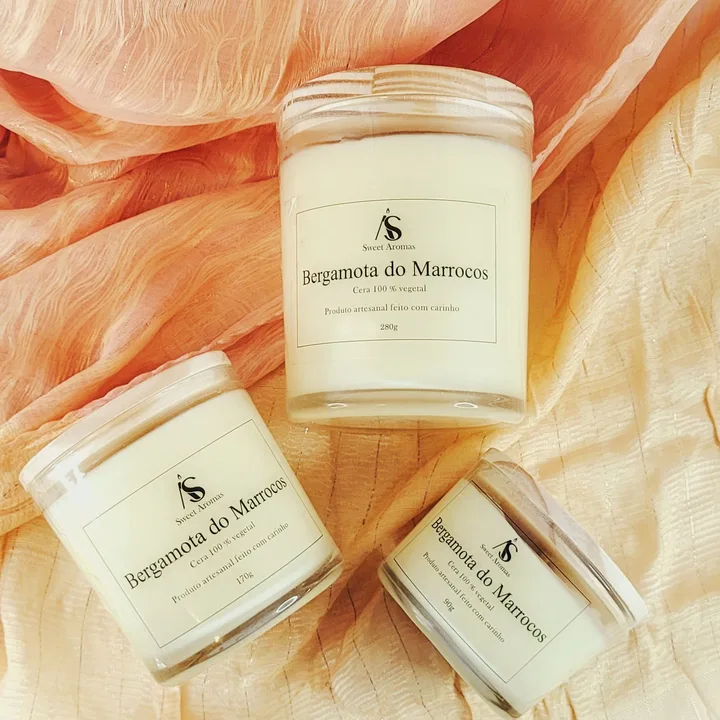 Vela Aromática Bergamota De Marrocos Sweet Aromas 170g, imagem 1 de 2