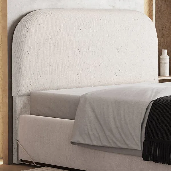 Cabeceira Cama Box King 195cm Orgânica Lanna W01 Linho Cru - Lyam Decor, imagem 1 de 6