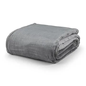 Cobertor Queen Dublin Manta Flannel Ultrasoft - Cinza Lunar - 100% Poliéster