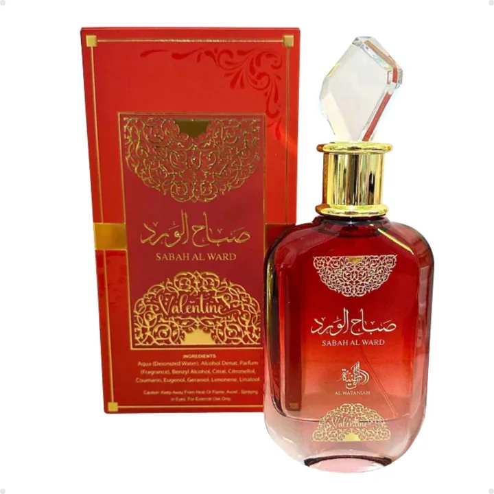 Perfume Arabe Sabah Al Ward Valentine Al Wataniah Feminino Edp 100ml, imagem 1 de 4