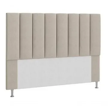 Cabeceira Estofada Cama Box Solteiro 90 Cm Carla - Bege