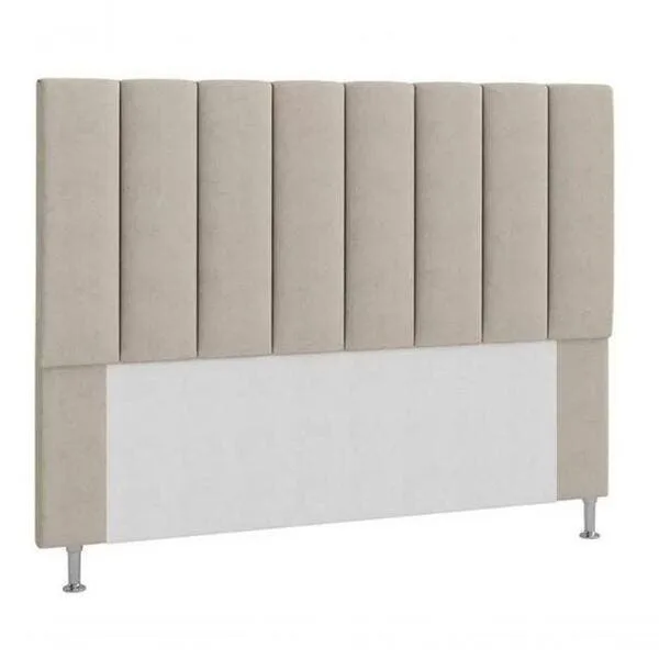 Cabeceira Estofada Cama Box Solteiro 90 Cm Carla - Bege, imagem 1 de 1