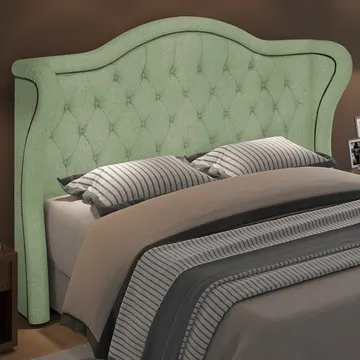 Cabeceira Cama Box Casal 195 Cm P05 Lisboa Bouclê Oliva - Lyam Decor