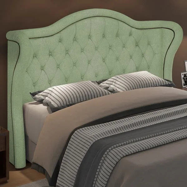 Cabeceira Cama Box Casal 195 Cm P05 Lisboa Bouclê Oliva - Lyam Decor, imagem 1 de 5
