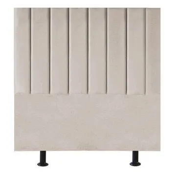 Cabeceira Estofada Cama Solteiro 90 Cm Sophia Carla Suede Bege