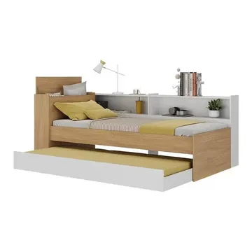 Bicama De Solteiro Para Colchão 188 X 78cm Com Baú E Prateleira Multimóveis Mp4256