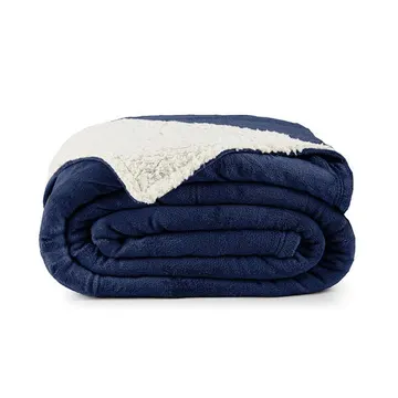 Cobertor Coberta Fênix Queen Sherpa Pele De Carneiro Mantinha Flannel Azul Marinho