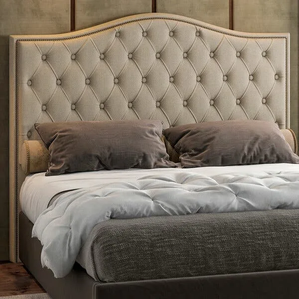 Cabeceira Para Cama Box King 203cm Diesis Linho Bege - Sallar Home, imagem 1 de 5