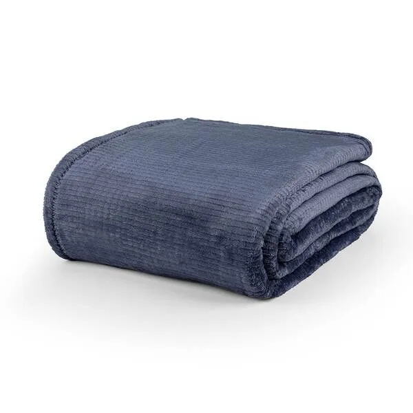 Cobertor Queen Dublin Manta Flannel Ultrasoft - Azul Noturno - 100% Poliéster, imagem 1 de 2
