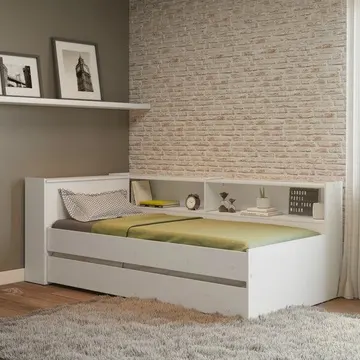 Bicama Multimóveis Com Prateleira E Baú Para Colchão 190cmx80cm Branca