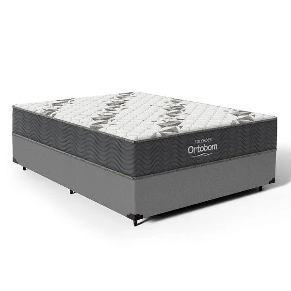 Cama Box + Colchão De Espuma D33 Ortobom Airtech 100 Casal 138 cm, imagem 1 de 7