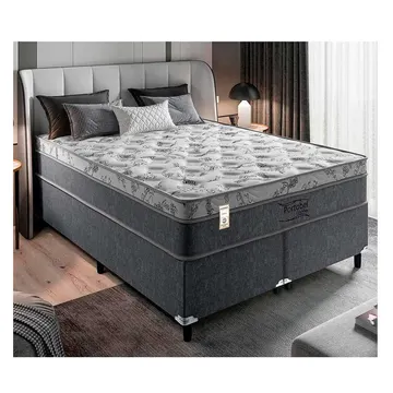 Cama Box Conjugada King Size Portobello Orion com Molas Ensacadas e Revestimento em Tecido Poliéster 72x193x203cm
