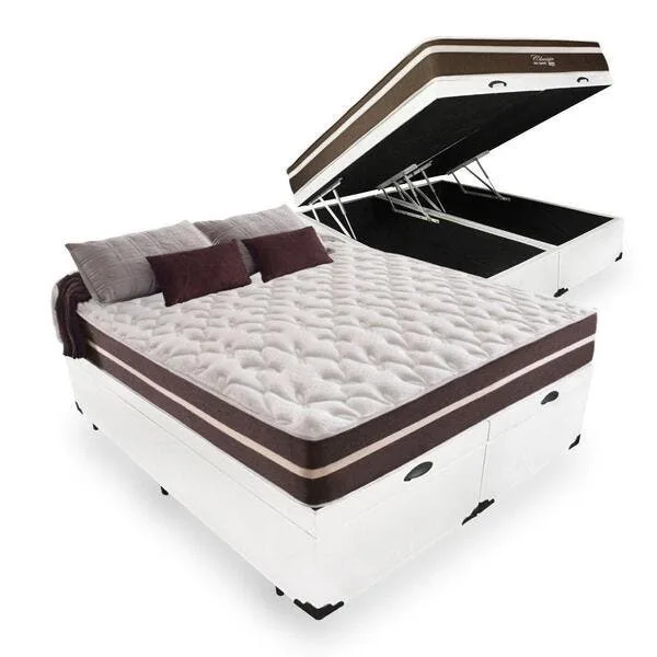 Cama Box Baú Queen + Colchão D'angelis De Molas - Classic Superlastic 158 X 198 X 64 Cm, imagem 1 de 5