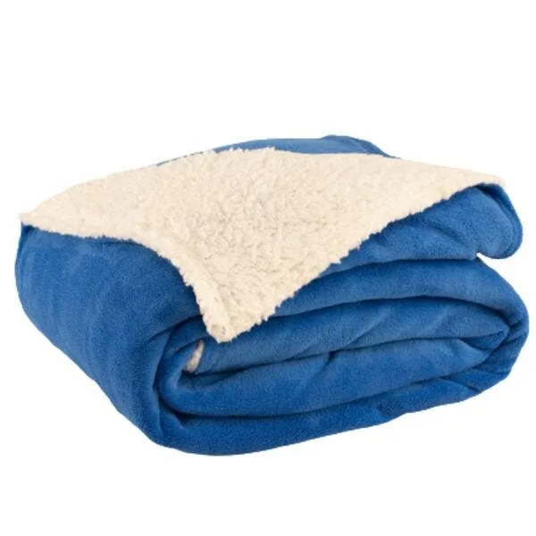 Cobertor Solteiro Canada Mantinha/sherpa 2 Peças - Azul Royal - 100% Poliéster, imagem 1 de 3