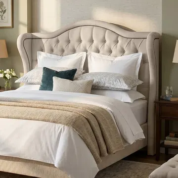 Cabeceira Cama Box Casal 140 Cm P05 Lisboa Linho Creme - Lyam Decor