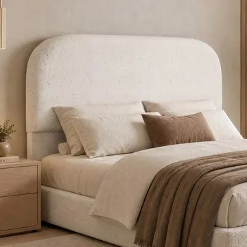 Cabeceira Cama Box Casal 140cm Orgânica Lanna W01 Linho Cru - Lyam Decor